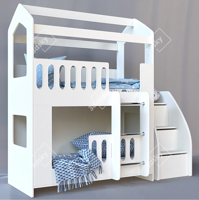 Marvel Bunk Bed - Perfect for Kids! 3D model image 2