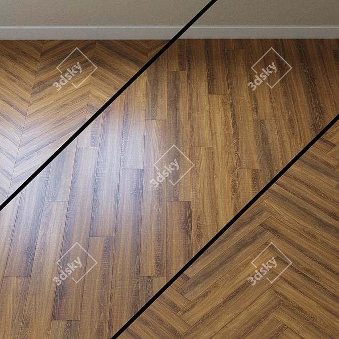 Virginia Oak Laminate Flooring 3D model image 1