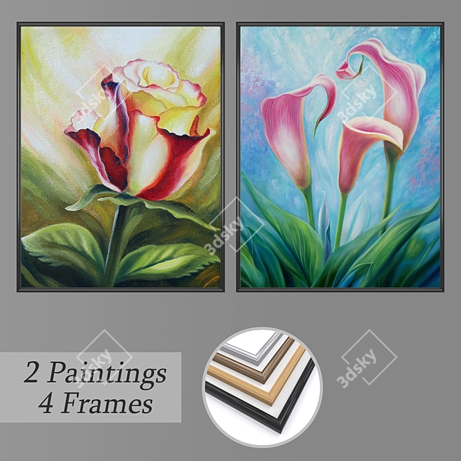 Gallery Collection: Dual Art Paintings 3D model image 1