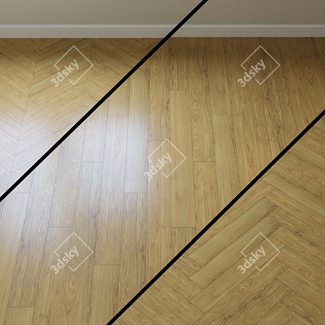 Title: Rock'n'Go Champagne Oak Laminate 3D model image 1