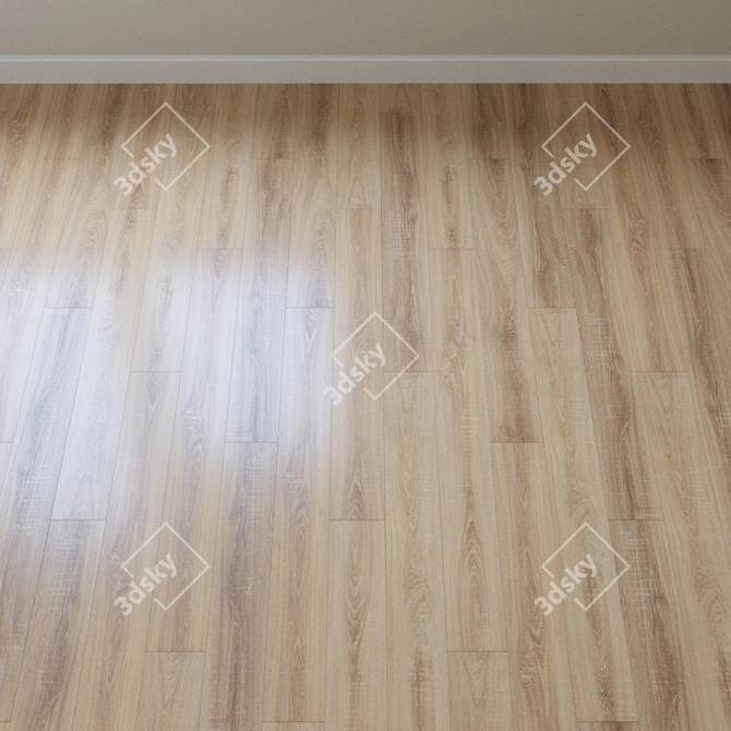 Traditional Brown Oak Laminate 3D model image 2