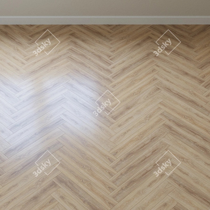 Traditional Brown Oak Laminate 3D model image 3