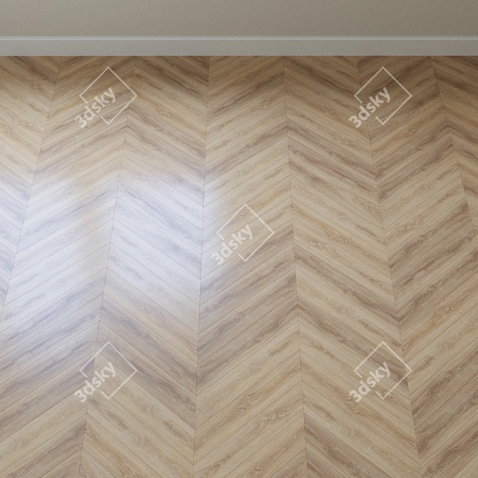 Traditional Brown Oak Laminate 3D model image 4