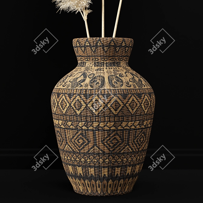 Pampas Bliss: Dried Plant Set 3D model image 4