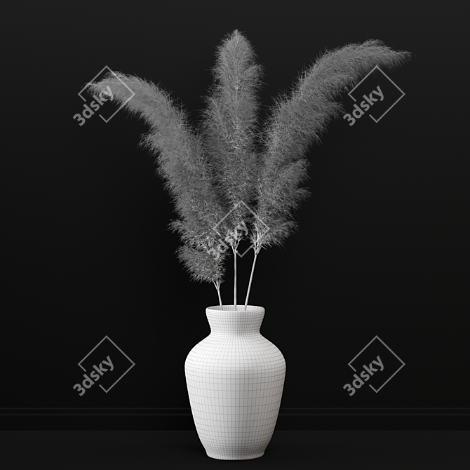 Pampas Bliss: Dried Plant Set 3D model image 5