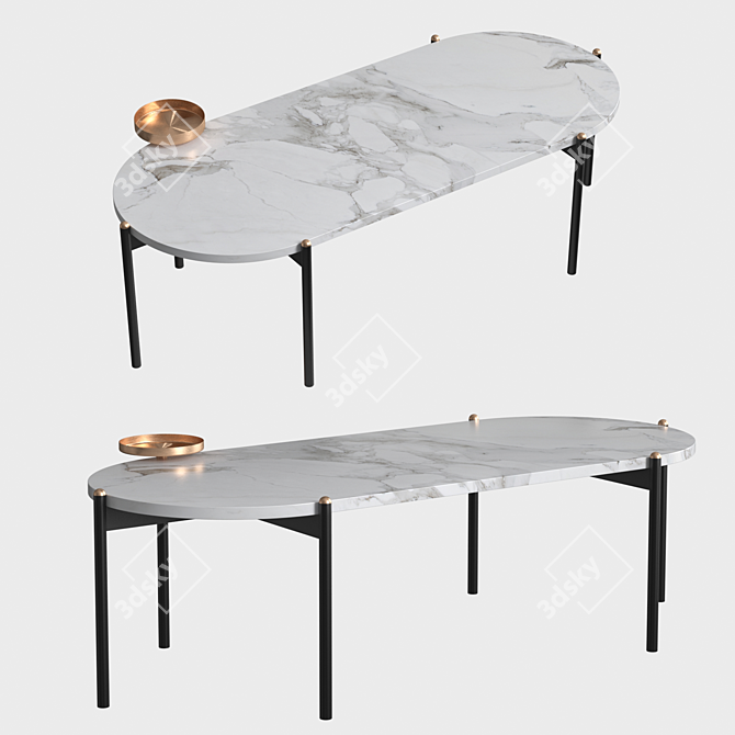 Modern Minimalist Coffee Table: Bix 3D model image 1