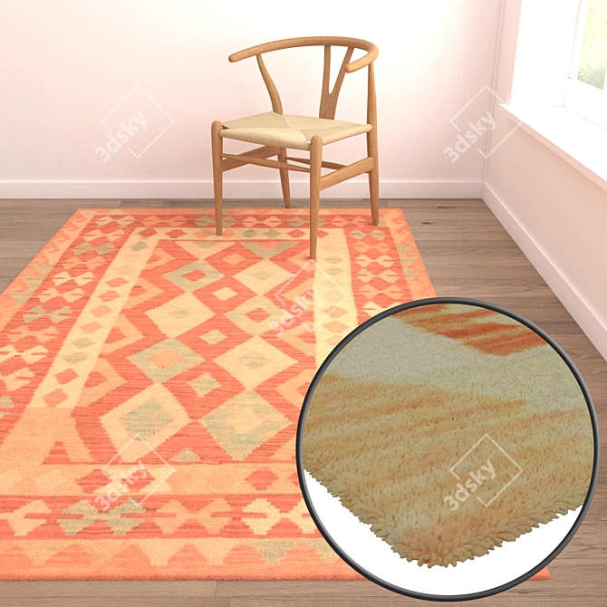 Versatile High-Quality Carpets Set 3D model image 5