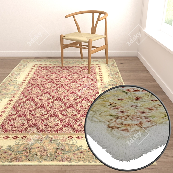 Title: High-Quality Carpet Set 3D model image 5