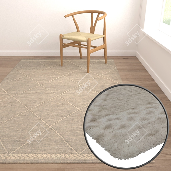 Luxury Carpets Set 3D model image 5