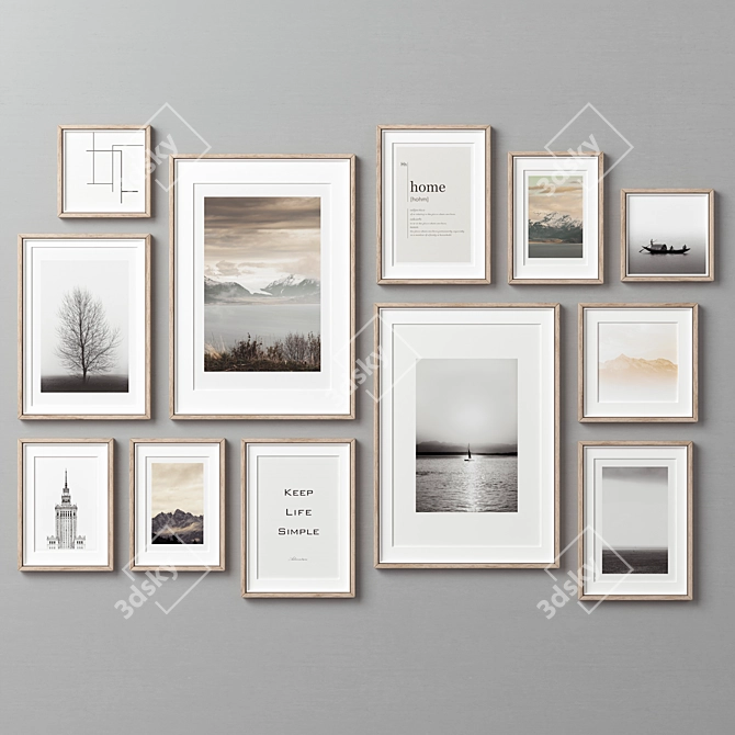 Versatile Picture Frames Set 3D model image 3