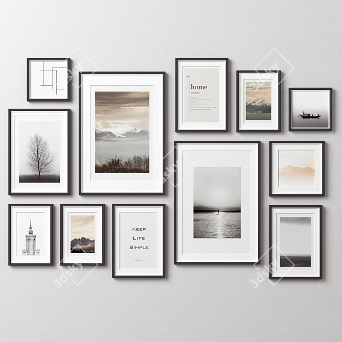 Versatile Picture Frames Set 3D model image 4