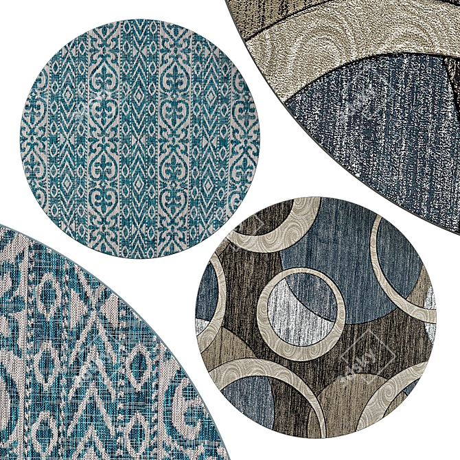 Elegant Circle Rugs | No. 098 3D model image 1