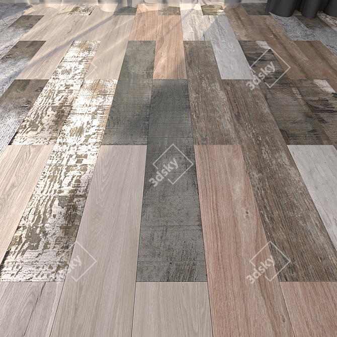 Yurtbay Samba Multi Parquet: Elegant 15x90 Design 3D model image 1