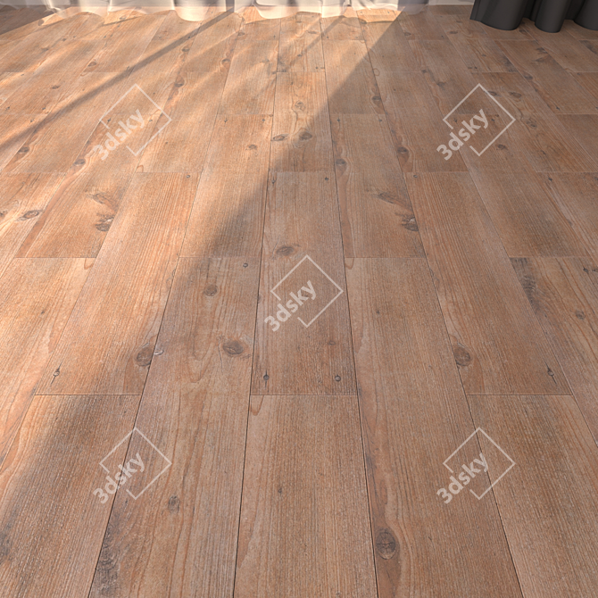 Yurtbay Derik Cherry Parquet: Multi-Texture, 15x60cm 3D model image 1