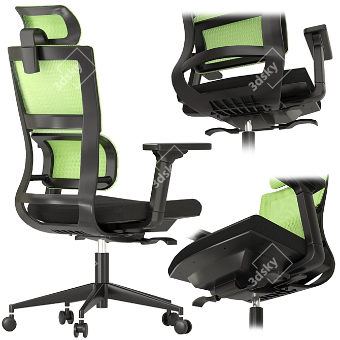 Mesh Net Office Chair 3D model image 2