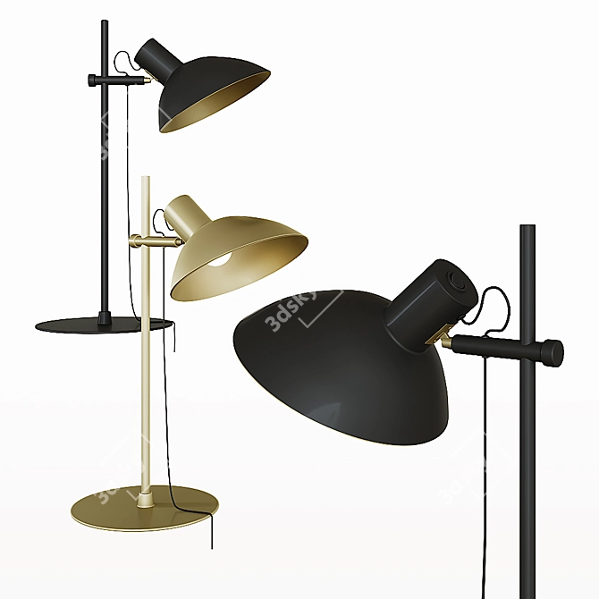 Elegant Halo Metropole Table Lamp 3D model image 1