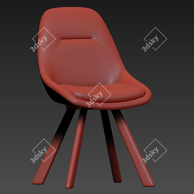 Elegant Daniel Dining Chair 3D model image 3