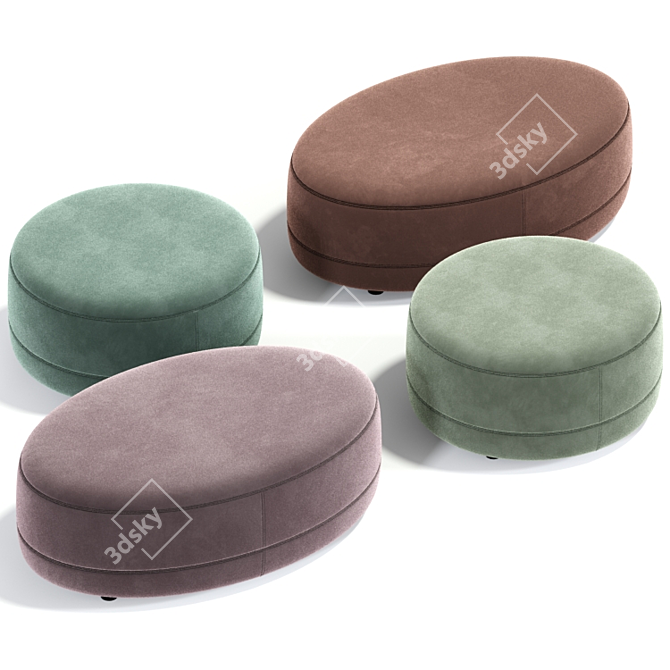 Elegant Infiniti Ottoman: Sleek Style 3D model image 2