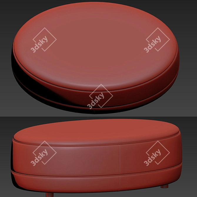 Elegant Infiniti Ottoman: Sleek Style 3D model image 3