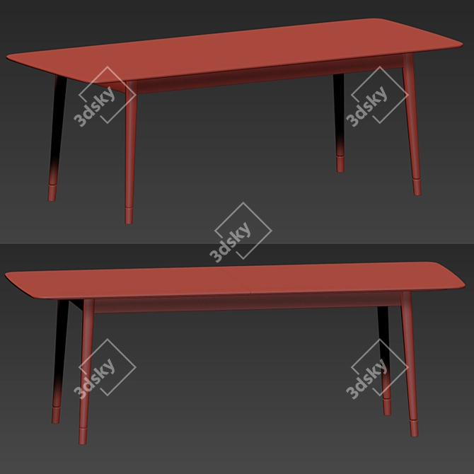 Modern Hammer Chair: Stylish Dining Table and Chairs Set 3D model image 4