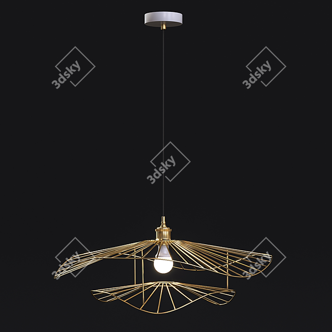 Industrial Metal Shade Chandelier - ZEST 3D model image 2