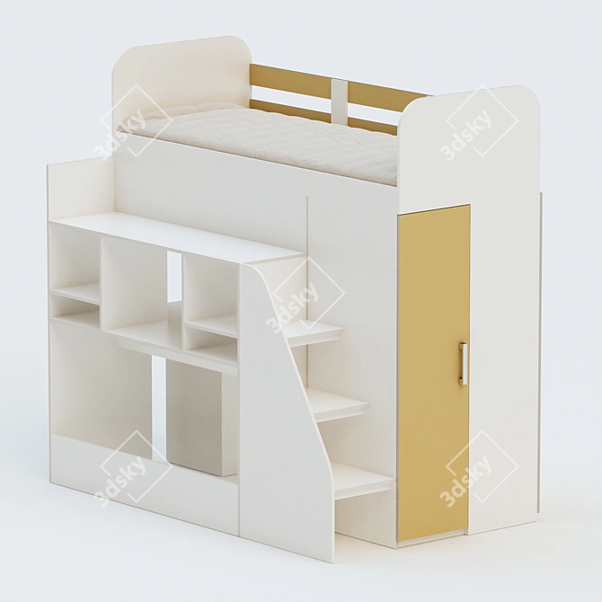 Title: Araks Loft Bed 3D model image 2