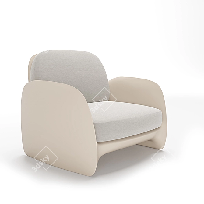 Pazzetina Arm Chair: Stylish Seating for Ultimate Comfort 3D model image 2