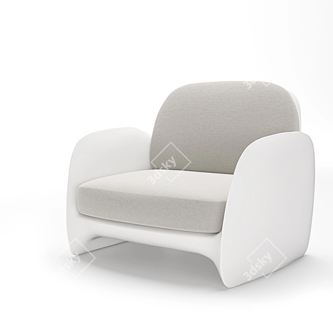 Pazzetina Arm Chair: Stylish Seating for Ultimate Comfort 3D model image 3