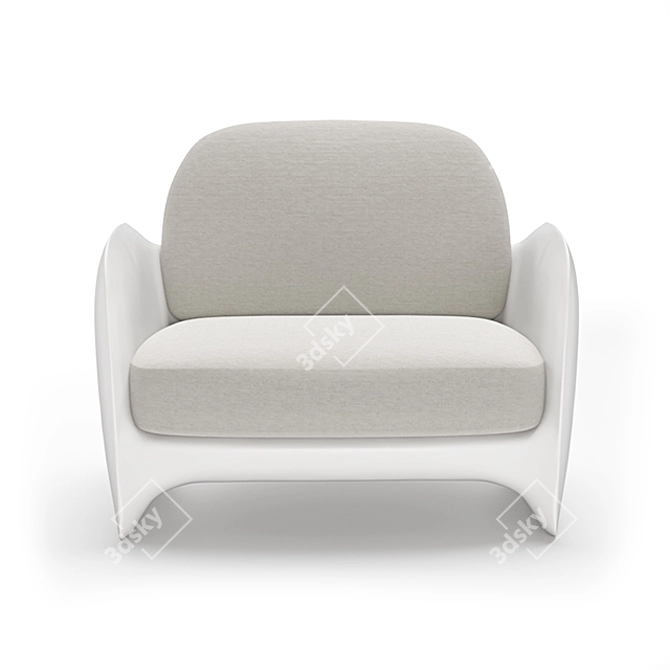 Pazzetina Arm Chair: Stylish Seating for Ultimate Comfort 3D model image 4
