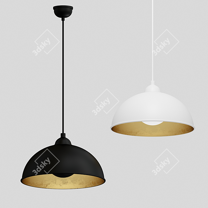 Modern Industrial Antenne Pendant Light 3D model image 1