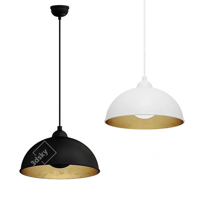 Modern Industrial Antenne Pendant Light 3D model image 4