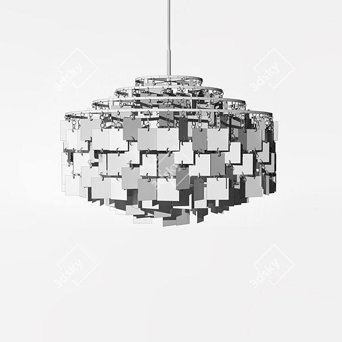 Modern Glass Chandelier: Arundel 3D model image 3