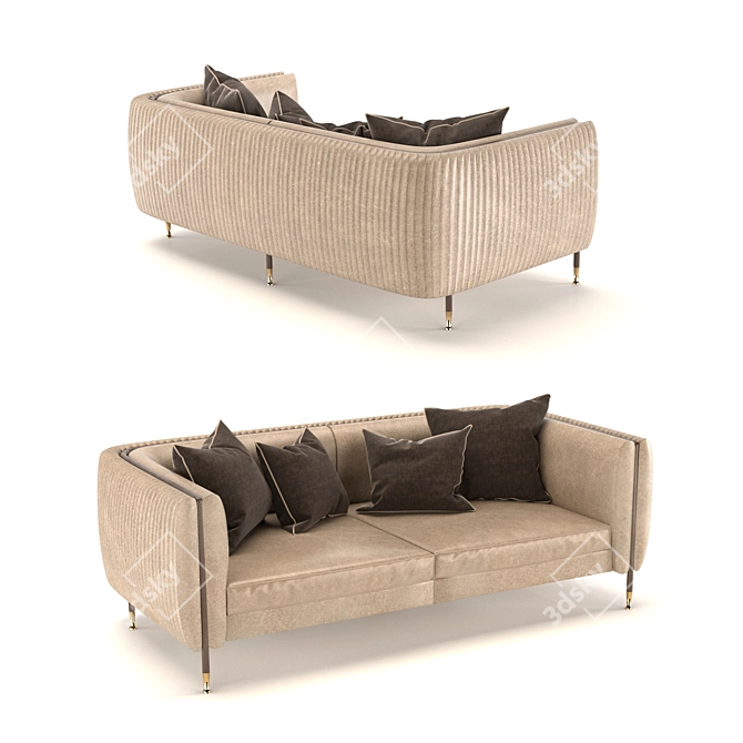 Barlow: Sleek and Stylish Sofa 3D model image 2