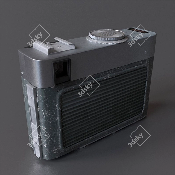 Vintage Soviet Chayka 3: Classic Half-Frame Camera 3D model image 3