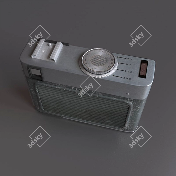 Vintage Soviet Chayka 3: Classic Half-Frame Camera 3D model image 4