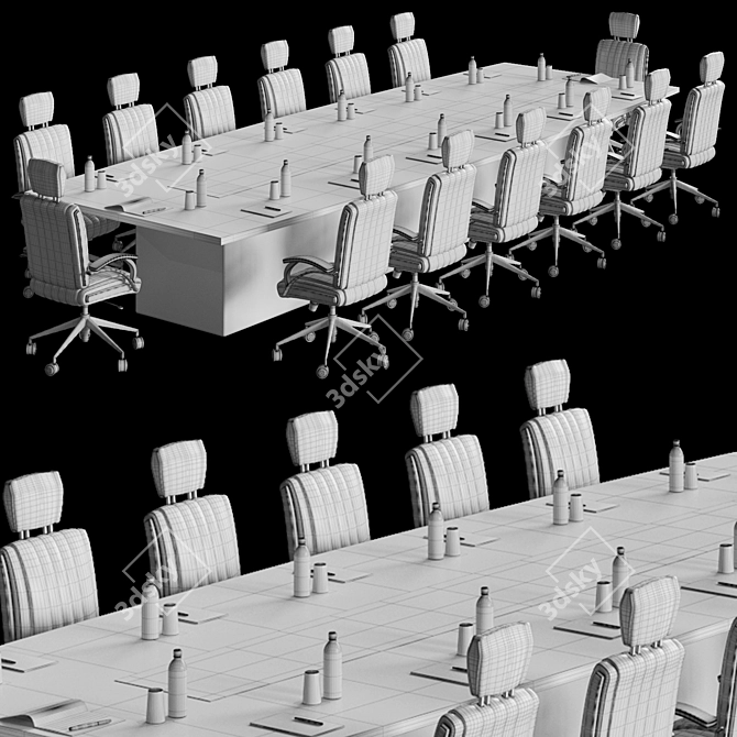 Modern Conference Table 2015 3D model image 4