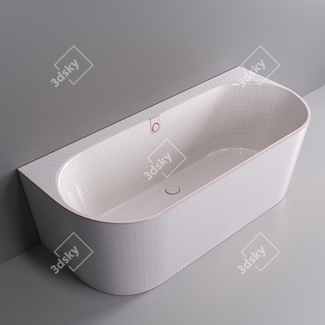 Elegant Wall-Mounted Bathtub: Oberon 2.0 3D model image 3