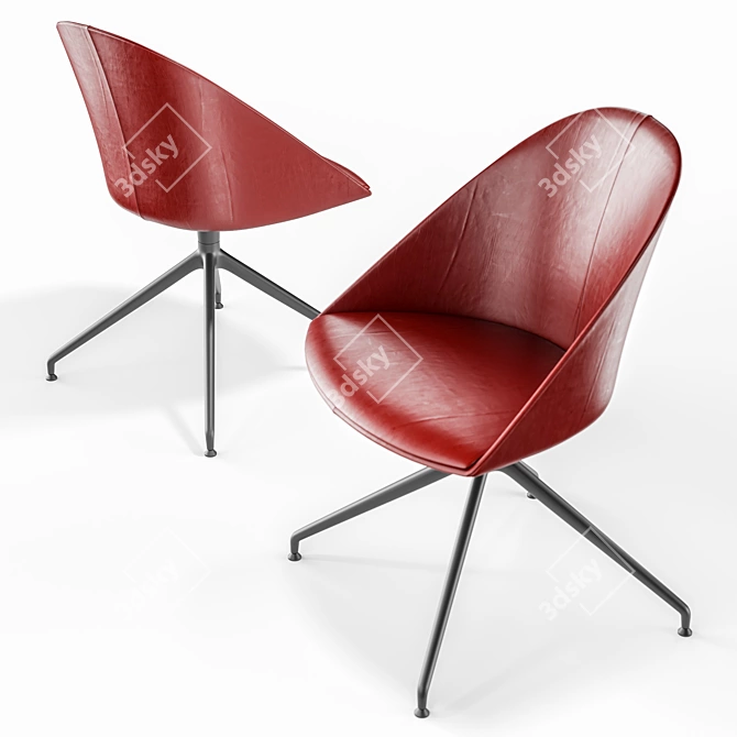 Arper Cila Chair + Meety Table Set 3D model image 3