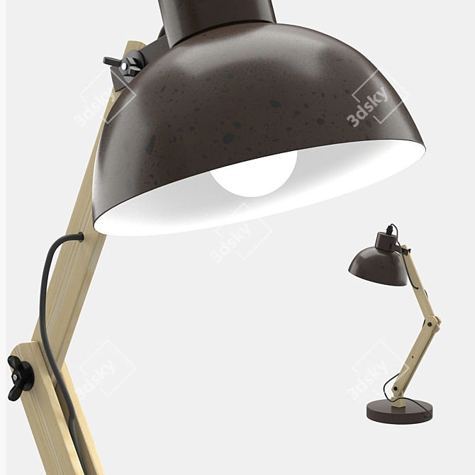 Globo Lighting Wood Table Lamp 3D model image 2