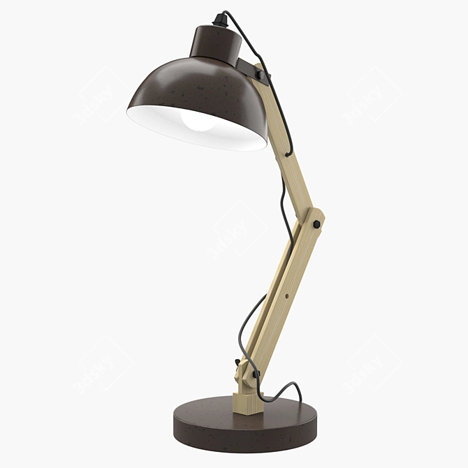 Globo Lighting Wood Table Lamp 3D model image 5
