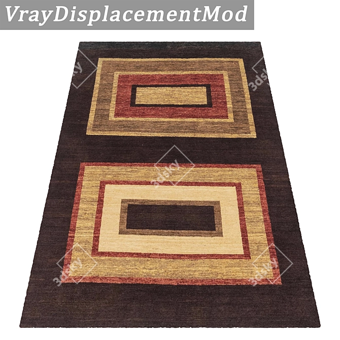 Stylish Carpets Set with High-Quality Textures 3D model image 3