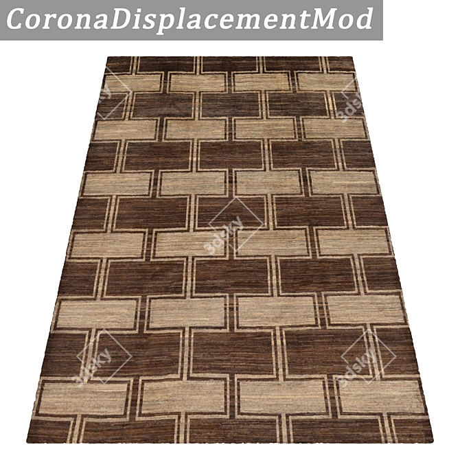 Stylish Carpets Set with High-Quality Textures 3D model image 4