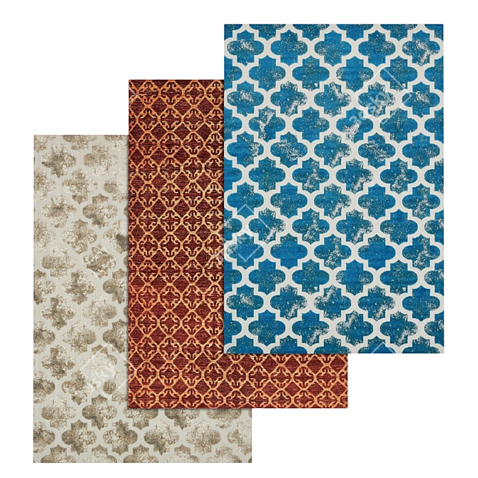 1935 Carpet Set: High-Quality Textures 3D model image 1