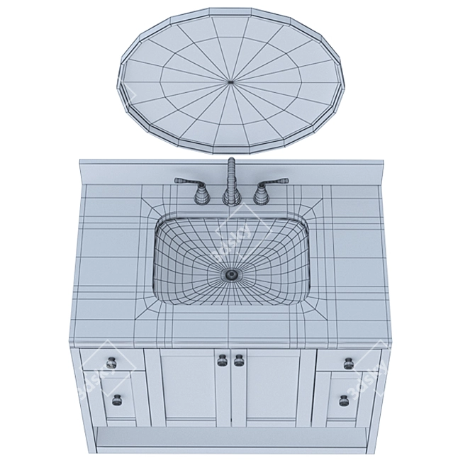 Bathroom Storage Solution 3D model image 3