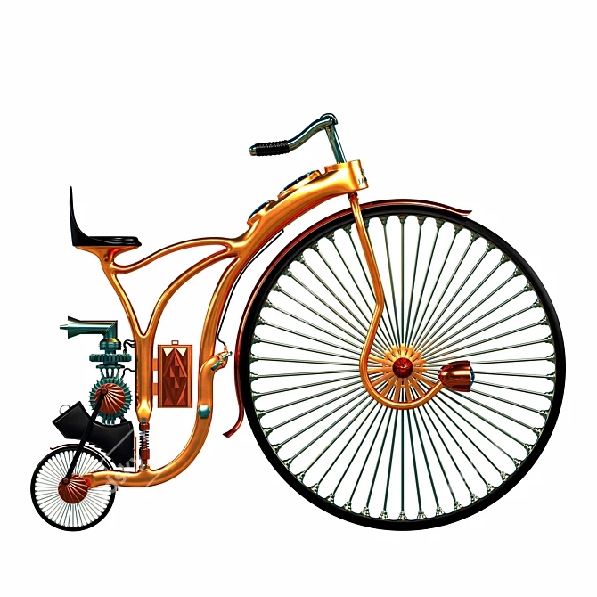 Title: Steam Jamesson Steampunk Bike 3D model image 5