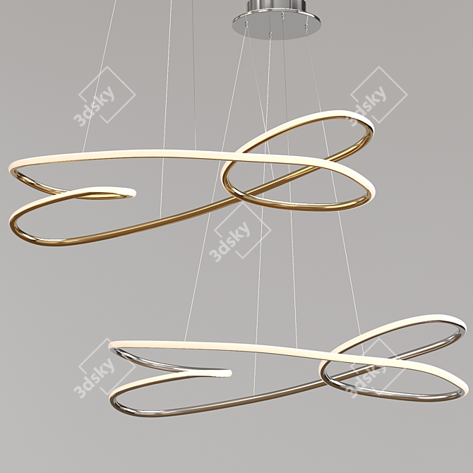 Modern Hanging Light Fixture 3D model image 3