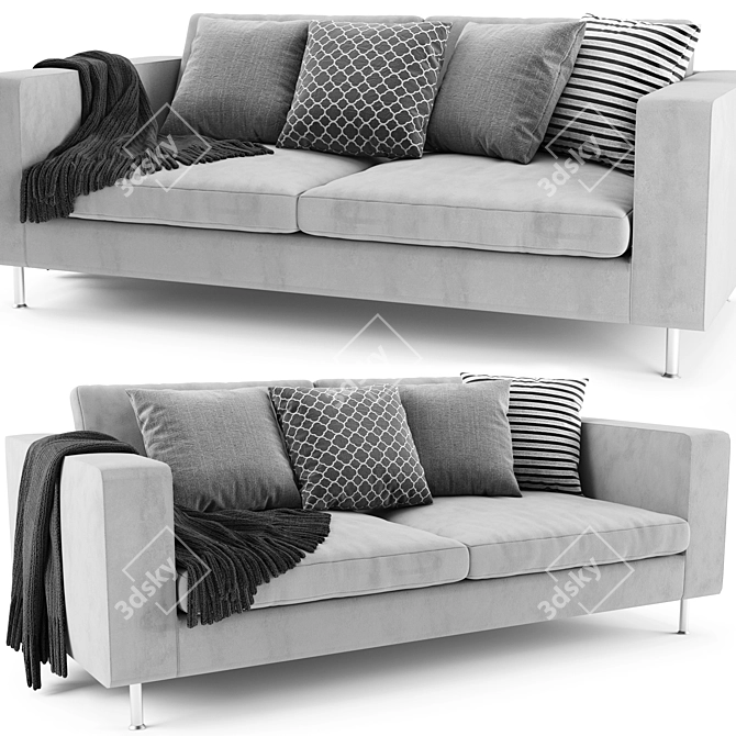 Modern BoConcept Indivi 2-Seater Sofa 3D model image 3