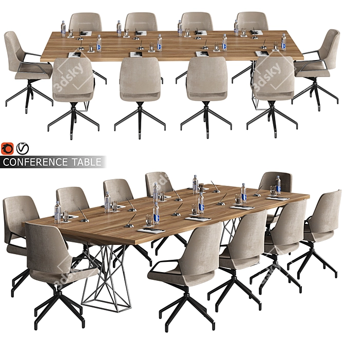  Modern Conference Table 12 3D model image 1