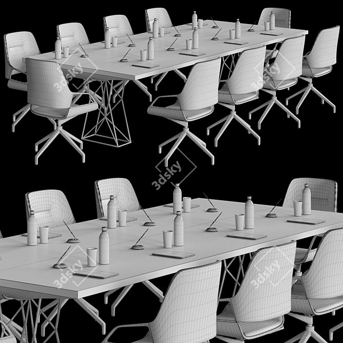  Modern Conference Table 12 3D model image 4