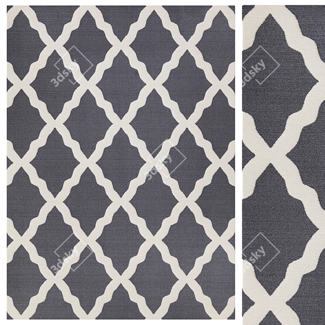 Glamor Moroccan Trellis Rug 3D model image 1